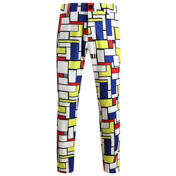 Men's Square Print Suit #2TZ-XX1136