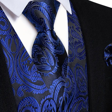 Men's Vest Tie Handkerchief Set #25061019 - Vests | Color1 / S
