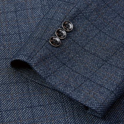 Men's Vintage Plaid Blazer #25062396 - Blazers | Sea Blue / M