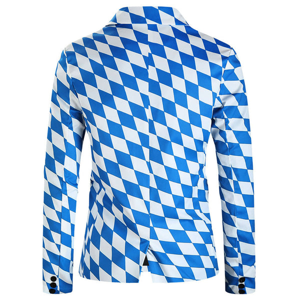 Men's Fresh Checkered Blazer #X195