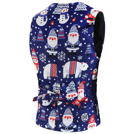 Men's Christmas Printed Vest Suit #2TZMK657 - Suits | Multicolour / M