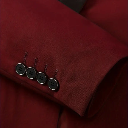 Men's 3pcs Suit #25061131 - Suits | Burgundy / XS