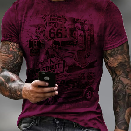 Men's Printed Comfy T-shirt #25701037 - | Fuchsia / S