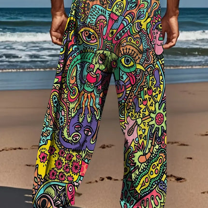 Men's Vibrant Print Pants #25061659 - Pants | Color1 / M