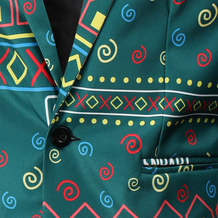 Men's Vintage Print Suit #2TZ52 - Suits | Multicolour / M