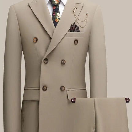 Men's Two-Piece Suit #25061026 - Suits | Khaki / S