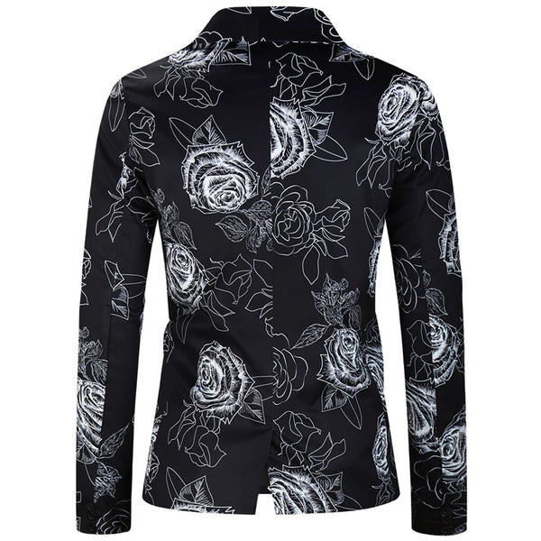 Men's Rose Printed Suit #2TZ-XX174