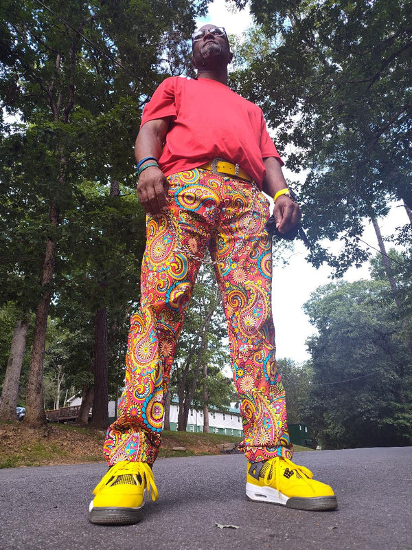 Ethnic Style Colorful Casual Trousers