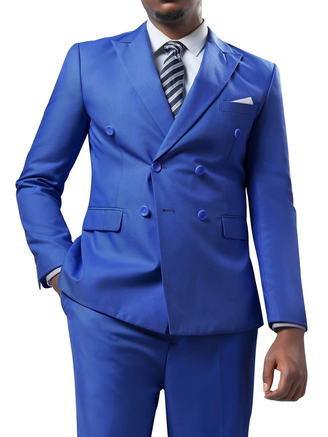 Men's Formal 2pcs Suit #25062390 - Suits | Blue / XS