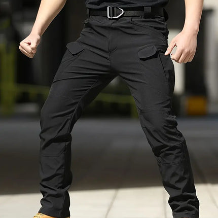 Men's Tactical Pants Multi-Pocket Cargo Work Pants Spring Fall - Pants | Black / S