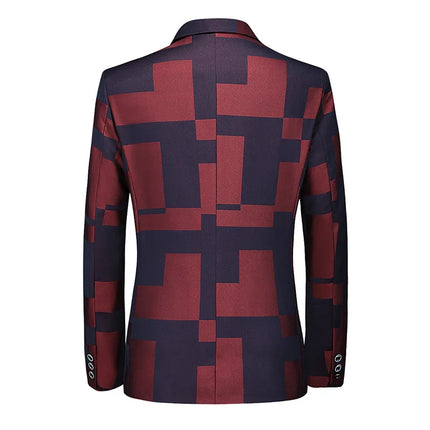 Men's Geometric Statement Blazer  #S8532-2