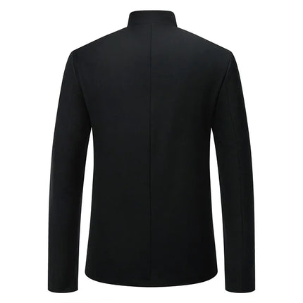 Men's Regal Floral Embroidery Blazer #S8536-1 - Blazers | Black / M