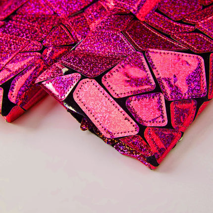 Men's Red Holographic Sequin Jacket  #M8074-1
