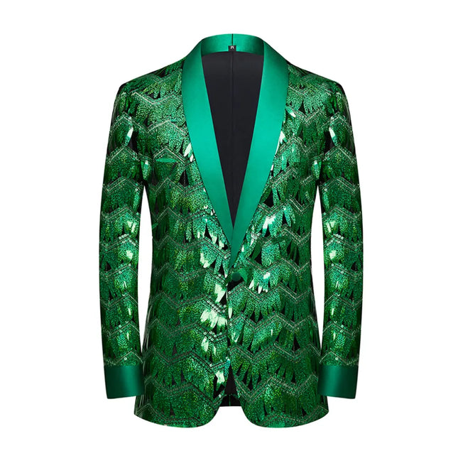 Men's Green Sequins Tuxedo  #S8227