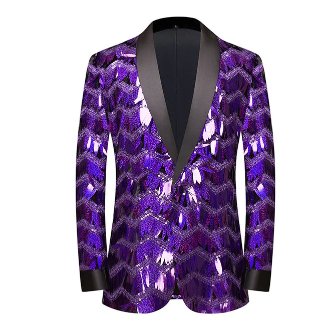 Men's Purple Sequins Tuxedo  #S8228