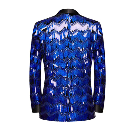 Men's Blue Sequins Tuxedo  #S8229