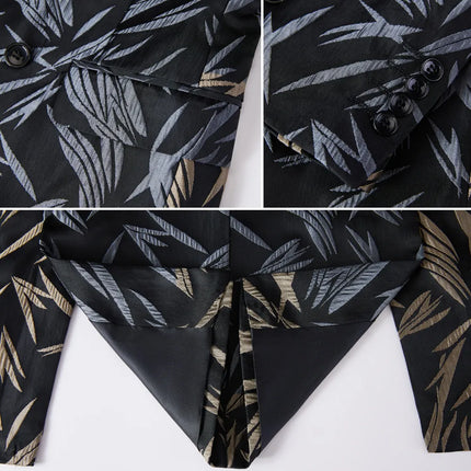 Men's Bamboo Leaf Lapel Suit  #S8505