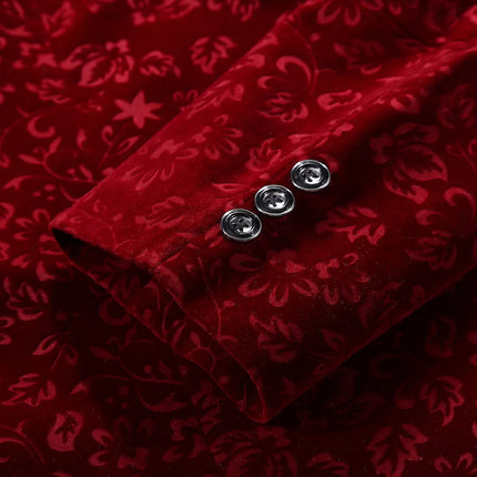 Men's Velvet Print Blazer #S8082