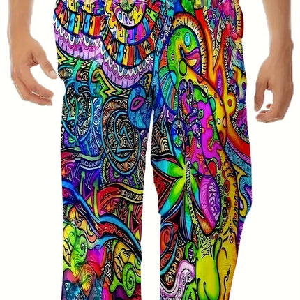 Men's Vibrant Print Pants #25061659 - Pants | Color1 / M