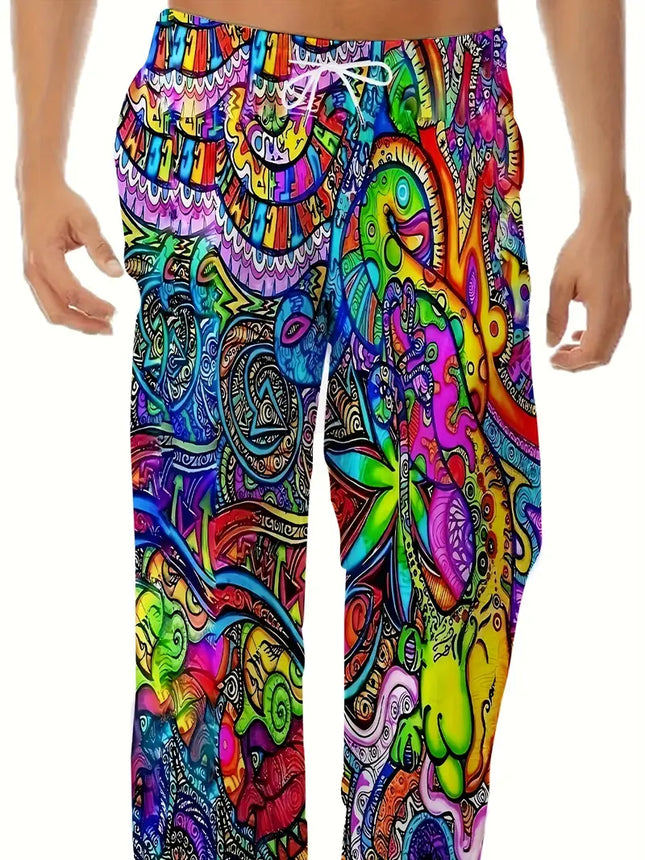 Men's Vibrant Print Pants #25061659 - Pants | Color1 / M
