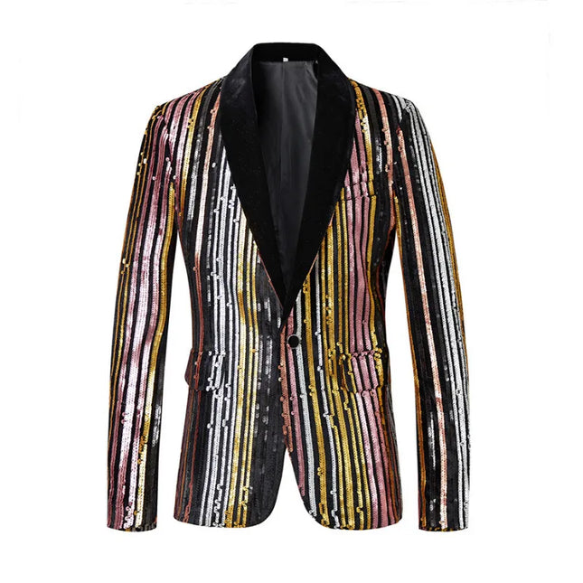Men's Stripe Sequins Tuxedo  #S8040