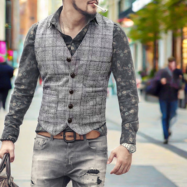 Men's Check Vest #MJ5001