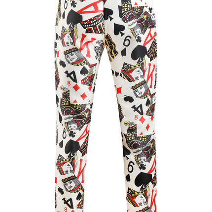 Men's Poker Print Vest Suit - Vests | Multicolour / M