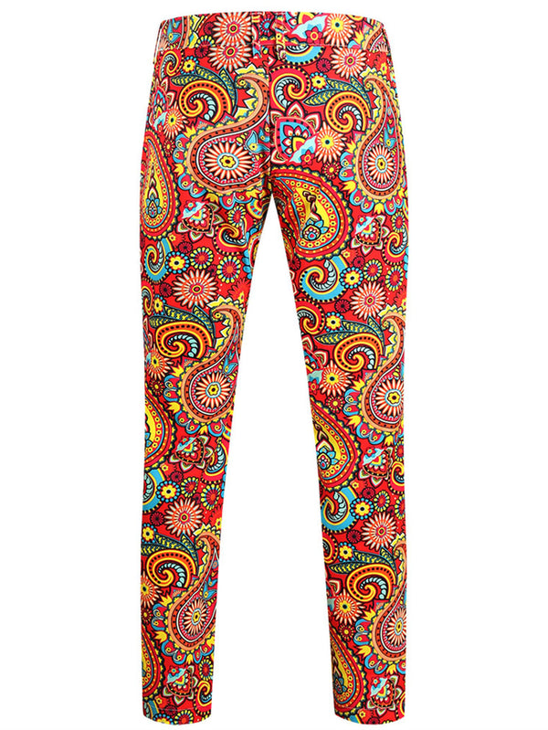 Ethnic Style Colorful Casual Trousers
