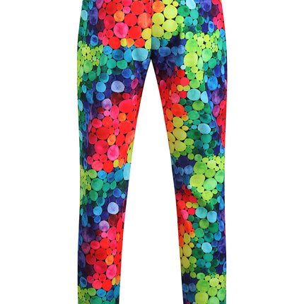 Men's Colorful Printed Vest Suit - Vests | Multicolour / M