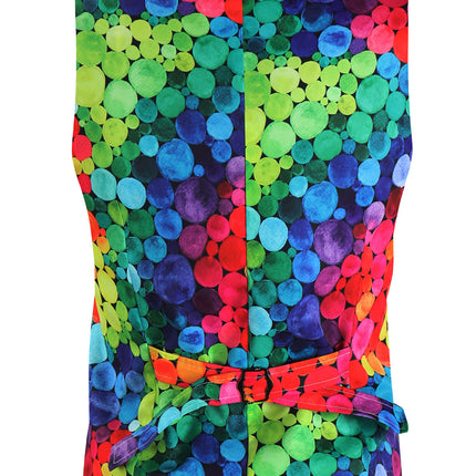Men's Colorful Printed Vest Suit - Vests | Multicolour / M
