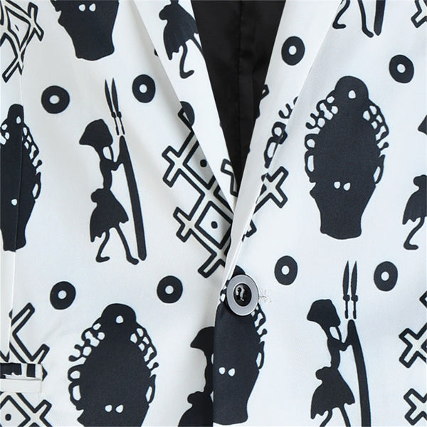 Men's Chic Printed Blazer #X327