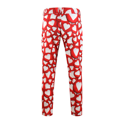 Men's Multi-color Heart Print Suit #2TZ-XX237 - Suits | Multicolour / M