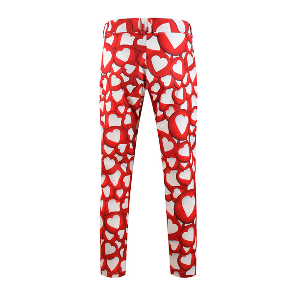 Men's Multi-color Heart Print Suit #2TZ-XX237