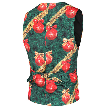 Men's Colorful Printed Vest #MJ40 - Vests | Multicolour / M