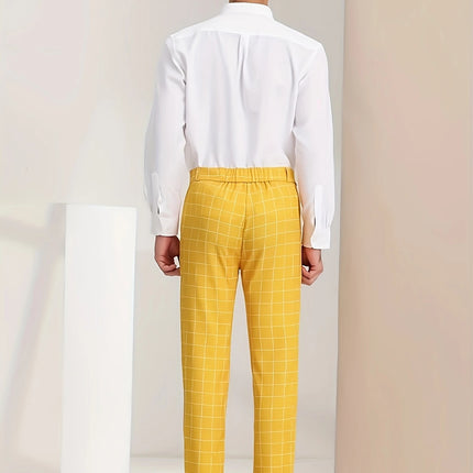 Men's Classic Plaid Pants #25061772 - Pants | Yellow / S