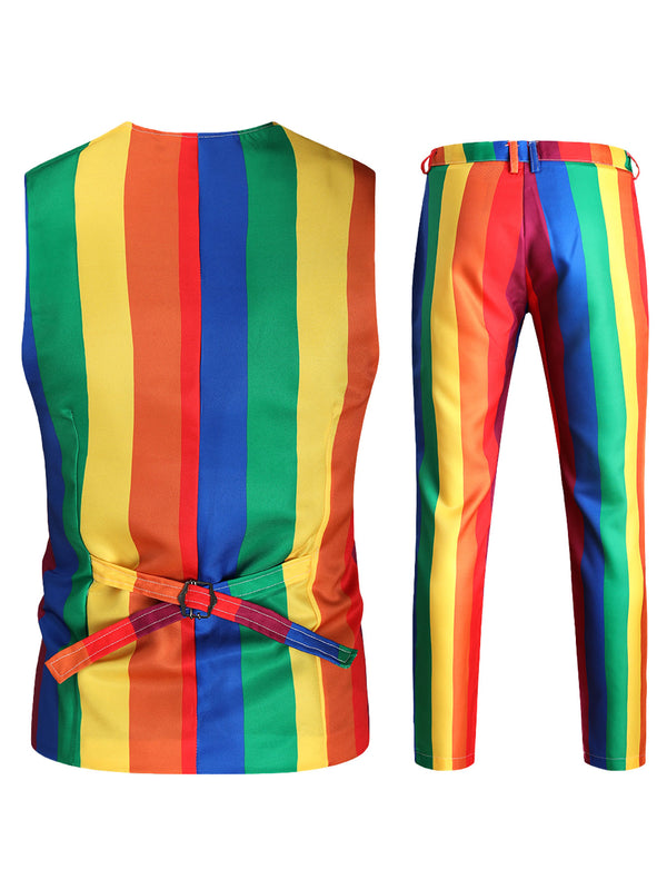 Men's Rainbow Vest Suit
