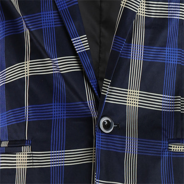 Men's Classic Plaid Suit #2TZ6021
