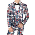 Multicolour / M / Jacket + Vest + Pants
