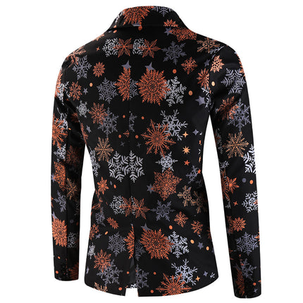 Men's Snowflake Print Suit #2TZ659 - Suits | Multicolour / M