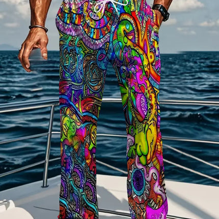 Men's Vibrant Print Pants #25061659 - Pants | Color1 / M