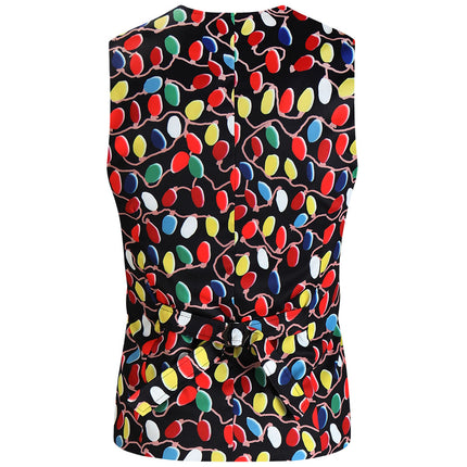 Men's Colorful Printed Vest #MJ635 - Vests | Multicolour / M