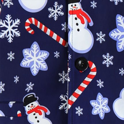 Men's Christmas Printed Vest Suit #2TZMK656 - Suits | Multicolour / M