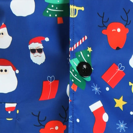 Men's Christmas Printed Vest Suit #2TZMK639 - Suits | Blue / M