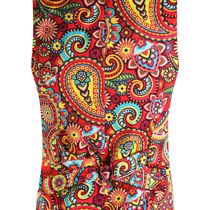 Men's Multicolor Printed Vest Suit - Vests | Multicolor / M