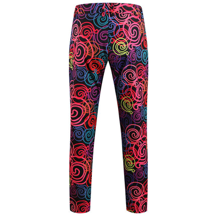 Men's Colorful Swirl Suit #2TZ-XX1137 - Suits | Multicolour / M