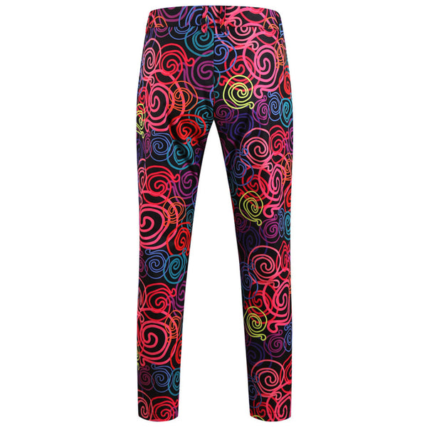 Men's Colorful Swirl Suit #2TZ-XX1137