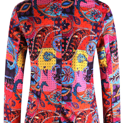 Men's Print Suit - Stylish & Elegant - Suits | Multicolour / M
