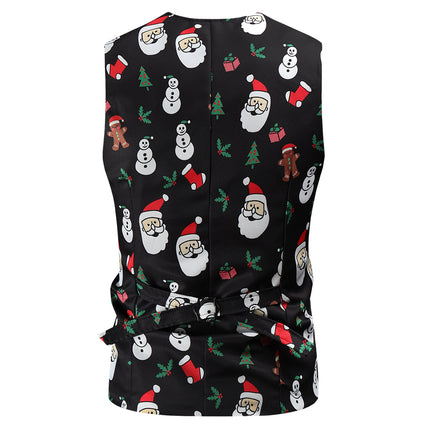 Men's Christmas Printed Vest #MJ46 - Vests | Multicolour / M