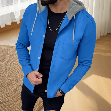 Men's Casual Waffle Hoodie #25703044 - | Blue / S