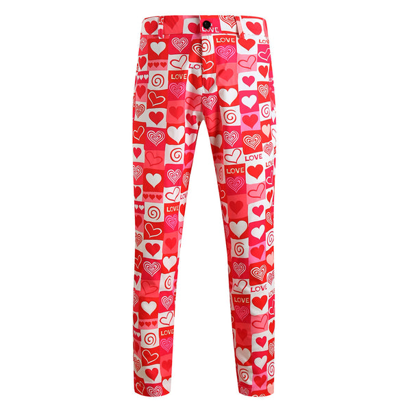 Men's Heart Print Suit #2TZ-XX235